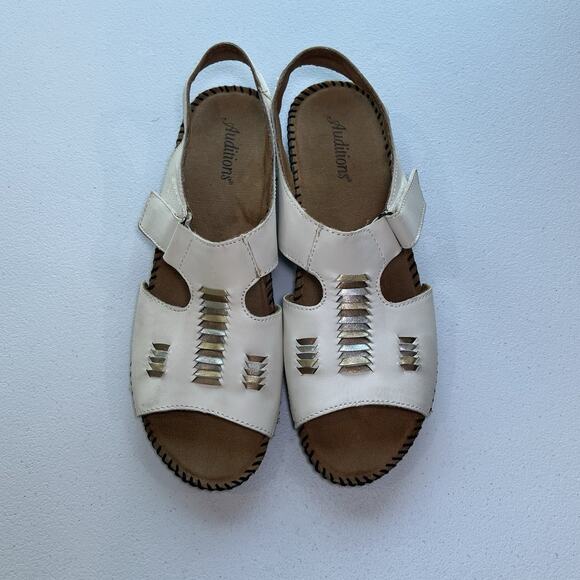 Auditions Spirit Tribal‎ Print Sling Back Sandals Size 10N - Picture 1 of 6